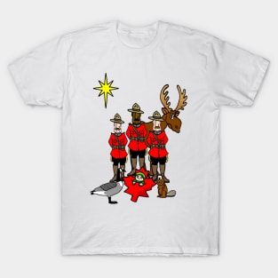 Canadian Christmas Nativity Scene T-Shirt